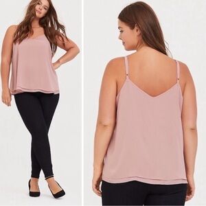 Torrid Pink Camisole Relaxed Backless Top